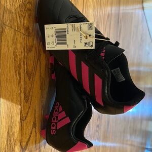 Adidas Black and Pink Soccer Cleats